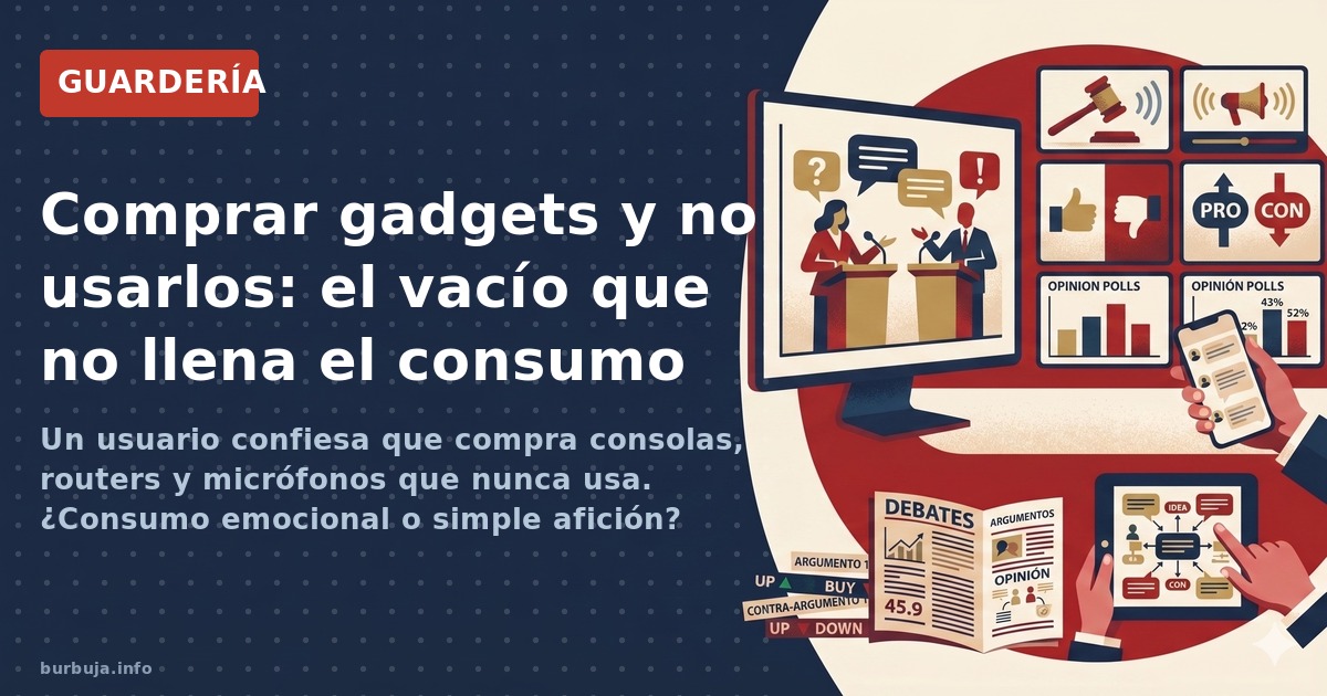 Un usuario confiesa que compra consolas, routers y micrófonos que nunca usa. ¿Consumo emocional o simple afición? Análisis de