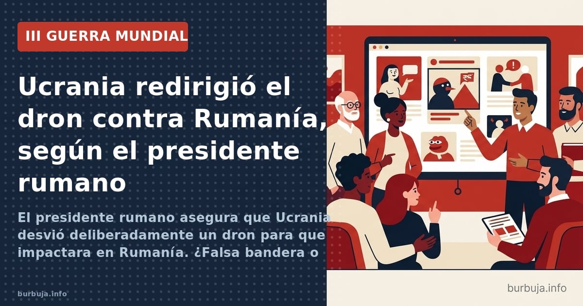 El presidente rumano asegura que Ucrania desvió deliberadamente un dron para que impactara en Rumanía. ¿Falsa bandera o propa