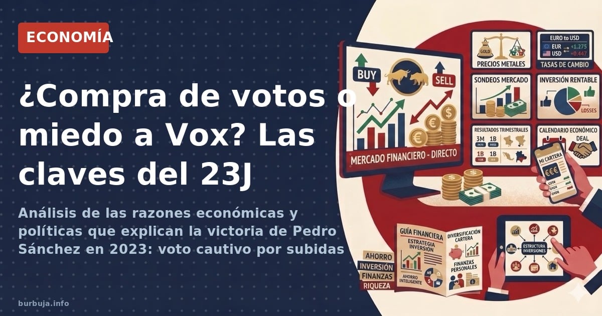 Incremento anómalo del voto al PSOE en 2023: pensionistas, funcionarios, IMV y voto por correo. ¿Enajenación o compra de voto