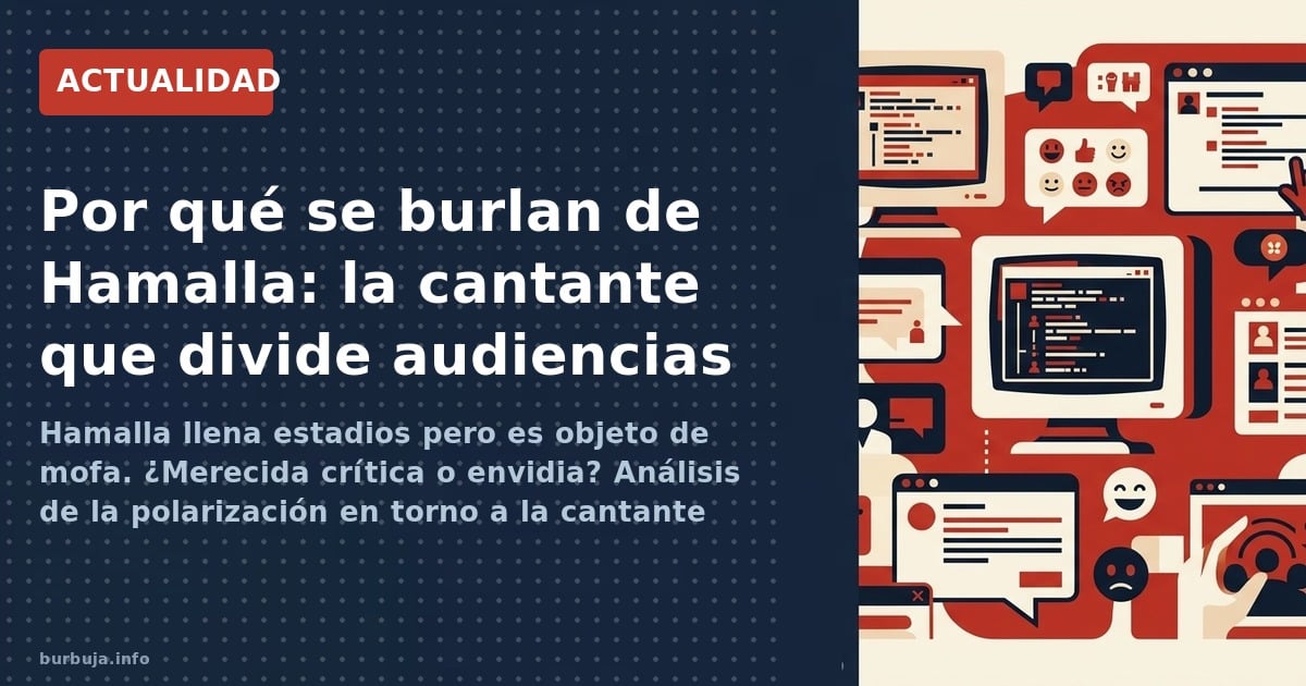 Hamalla llena estadios pero es objeto de mofa. ¿Merecida crítica o envidia? Análisis de la polarización en torno a la cantant
