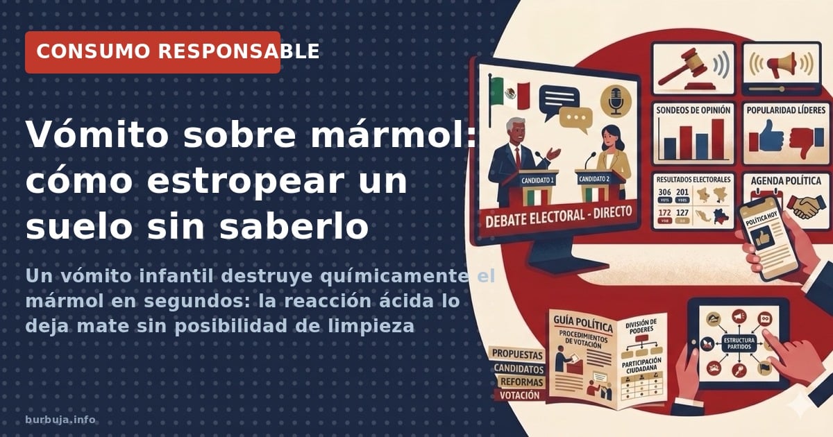 Un vómito infantil destruye químicamente el mármol en segundos: la reacción ácida lo deja mate sin posibilidad de limpieza si