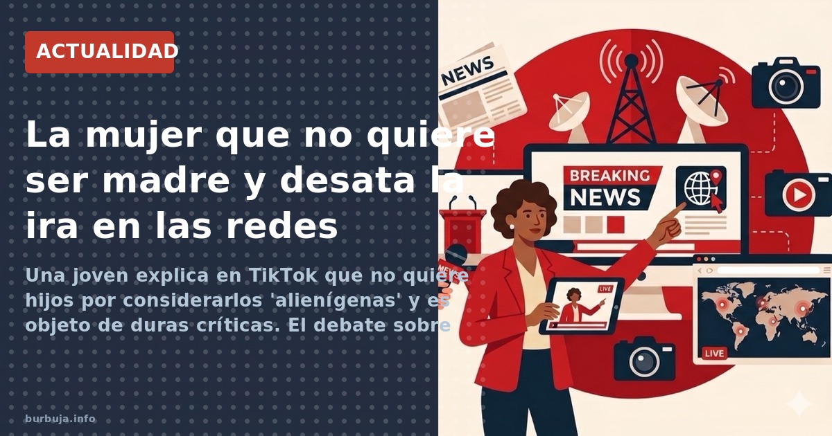 Una joven explica en TikTok que no quiere hijos por considerarlos 'alienígenas' y es objeto de duras críticas. El debate sobr