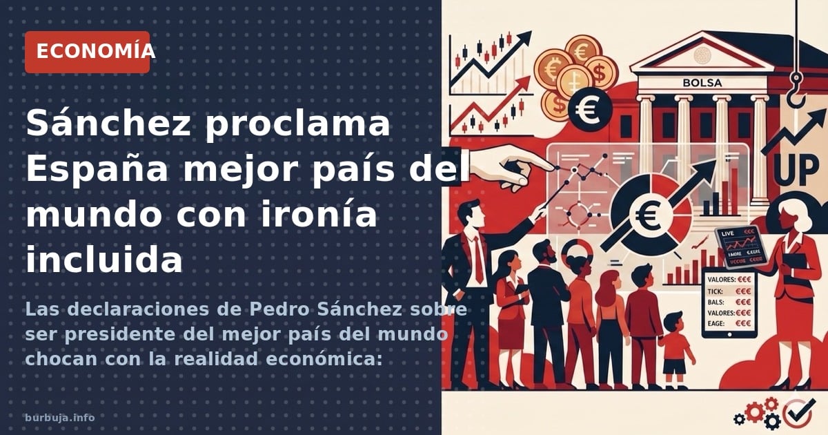Las declaraciones de Pedro Sánchez sobre ser presidente del mejor país del mundo chocan con la realidad económica: inflación,