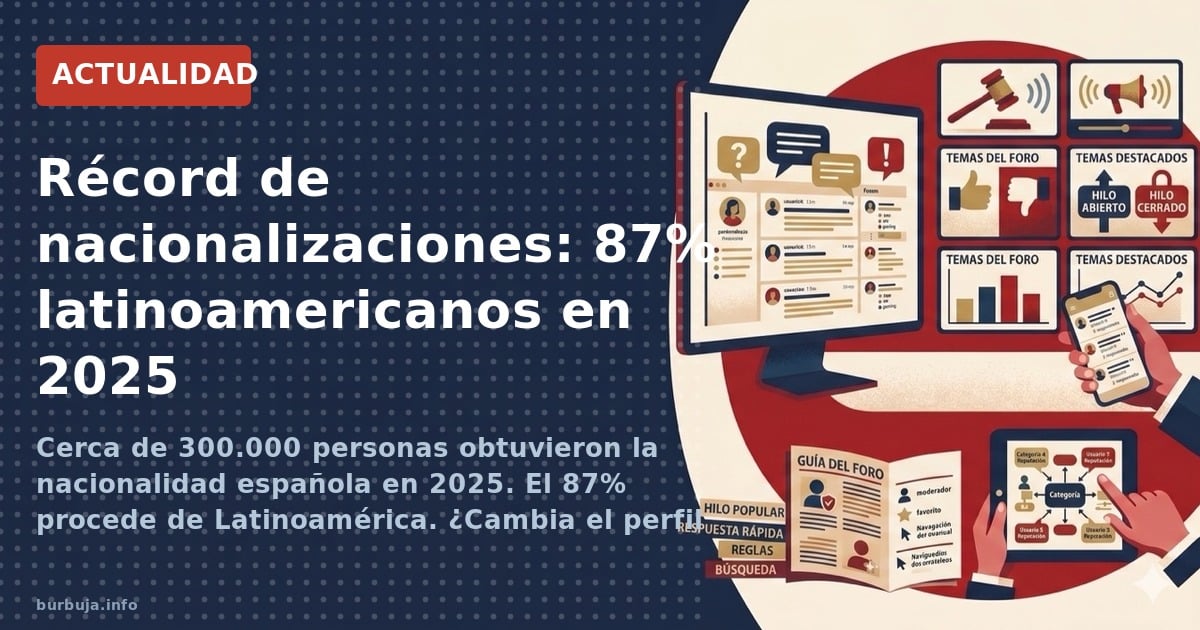 Cerca de 300.000 personas obtuvieron la nacionalidad española en 2025. El 87% procede de Latinoamérica. ¿Cambia el perfil del