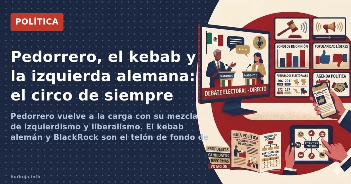 Pedorrero vuelve a la carga con su mezcla de izquierdismo y liberalismo. El kebab alemán y BlackRock son el telón de fondo de
