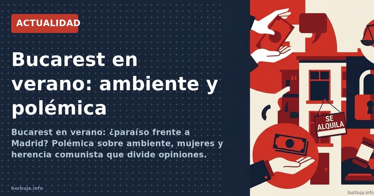 Bucarest en verano: ¿paraíso frente a Madrid? Polémica sobre ambiente, mujeres y herencia comunista que divide opiniones.