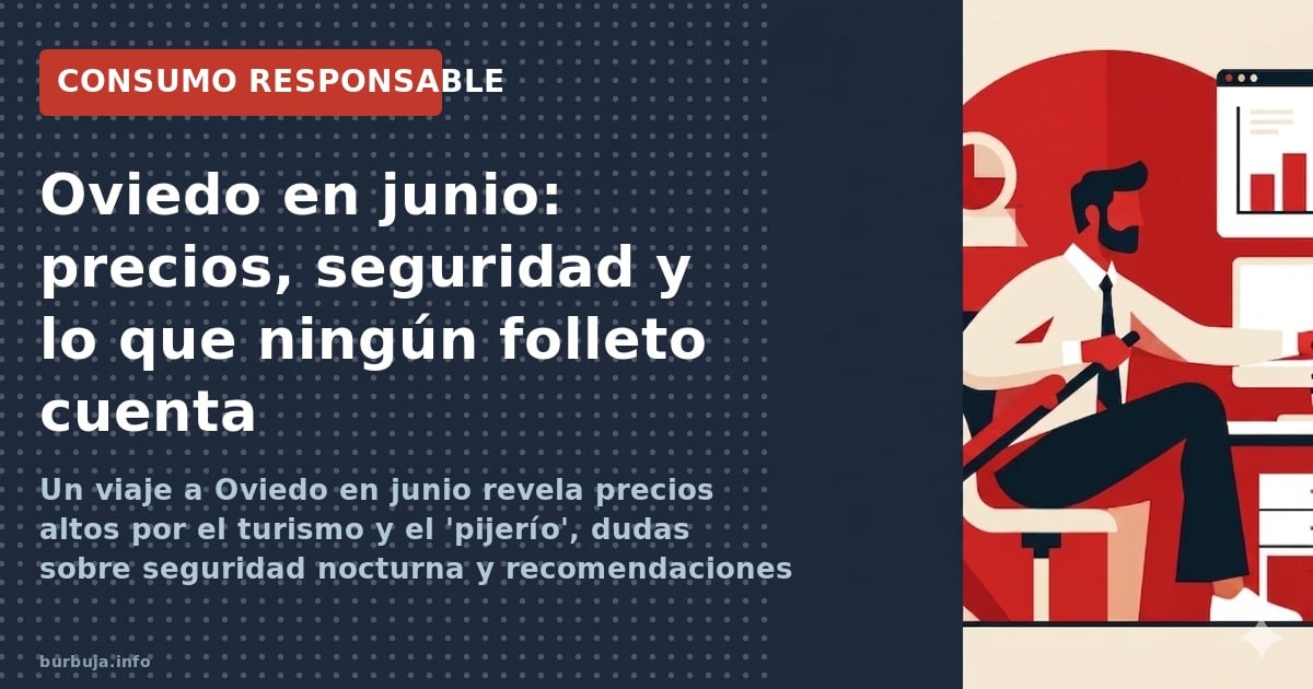 Un viaje a Oviedo en junio revela precios altos por el turismo y el 'pijerío', dudas sobre seguridad nocturna y recomendacion