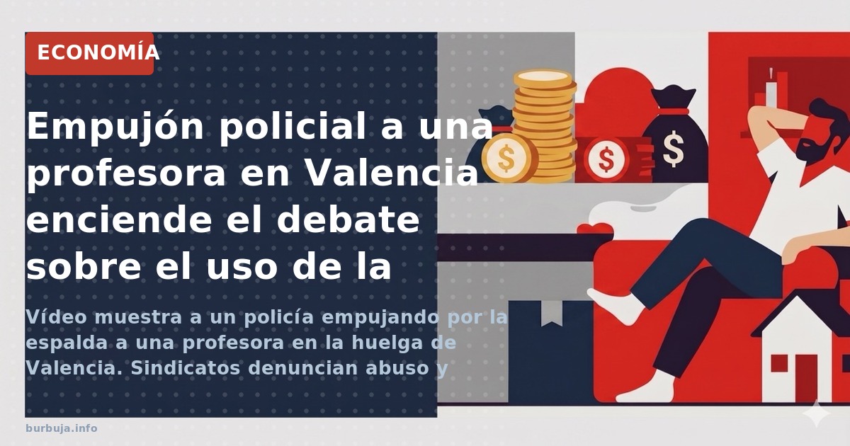 El empujón policial a una profesora de 68 años en Valencia reabre el debate sobre el coste económico de las protestas y la pr