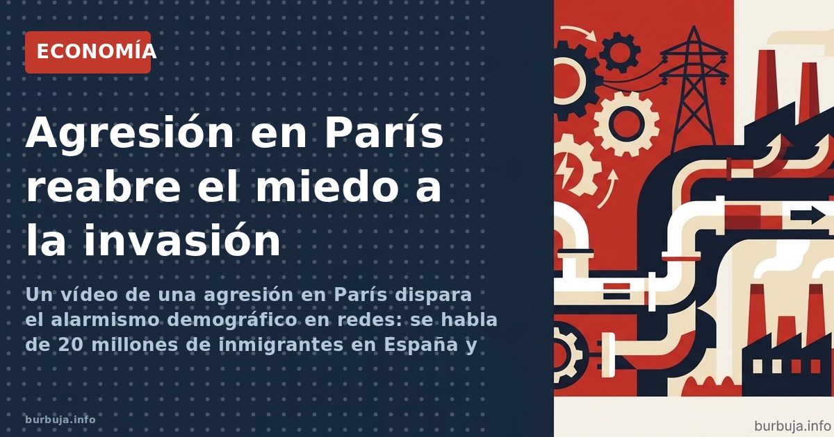 Un vídeo de una agresión en París dispara el alarmismo demográfico en redes: se habla de 20 millones de inmigrantes en España