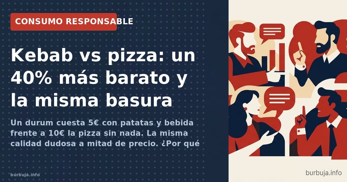 Un durum cuesta 5€ con patatas y bebida frente a 10€ la pizza sin nada. La misma calidad dudosa a mitad de precio. ¿Por qué p