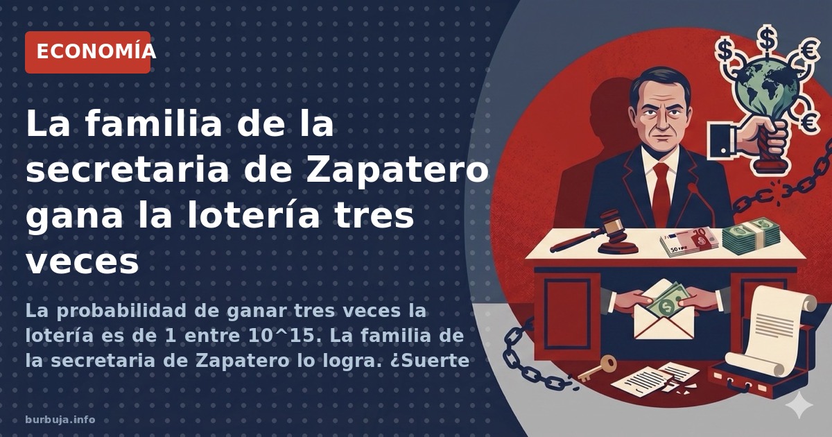 La familia de la secretaria de Zapatero ganó la lotería tres veces, con una probabilidad de 1 entre 10^15. Analizamos los pre