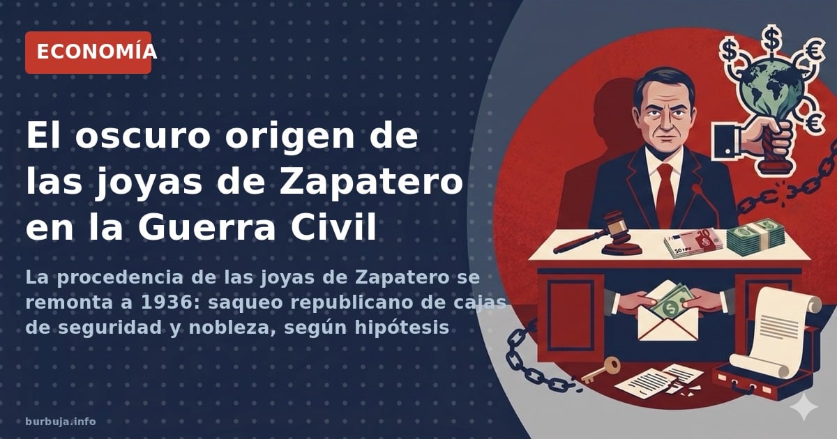 La procedencia de las joyas de Zapatero se remonta a 1936: saqueo republicano de cajas de seguridad y nobleza, según hipótesi