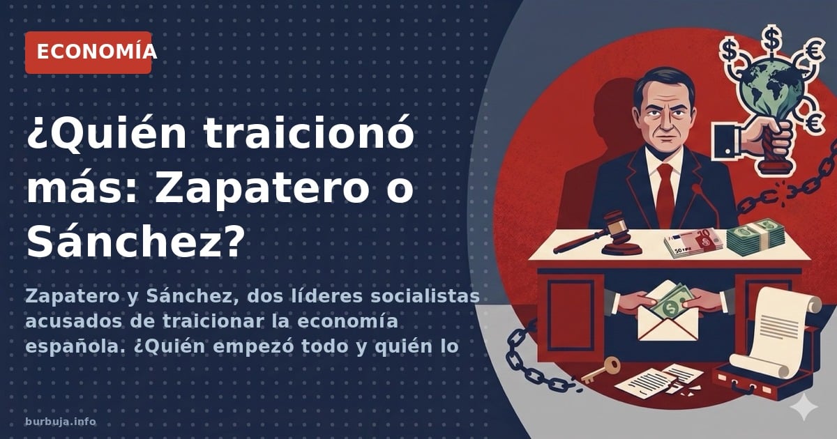 Zapatero y Sánchez, dos líderes socialistas acusados de traicionar la economía española. ¿Quién empezó todo y quién lo empeor