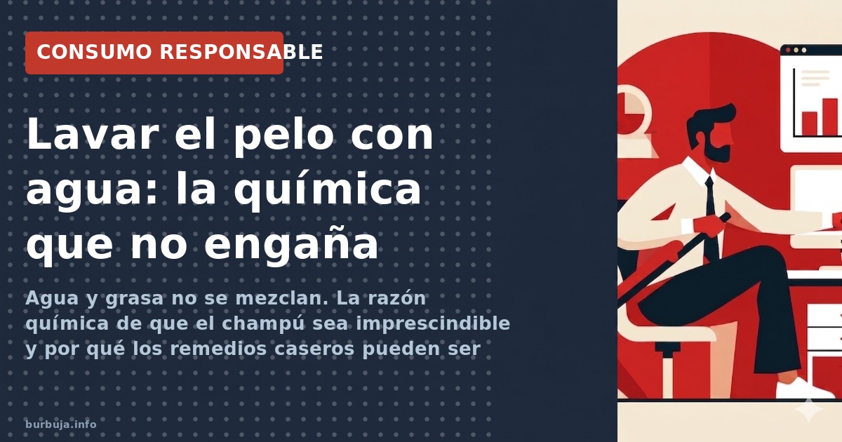 Agua y grasa no se mezclan. La razón química de que el champú sea imprescindible y por qué los remedios caseros pueden ser pe