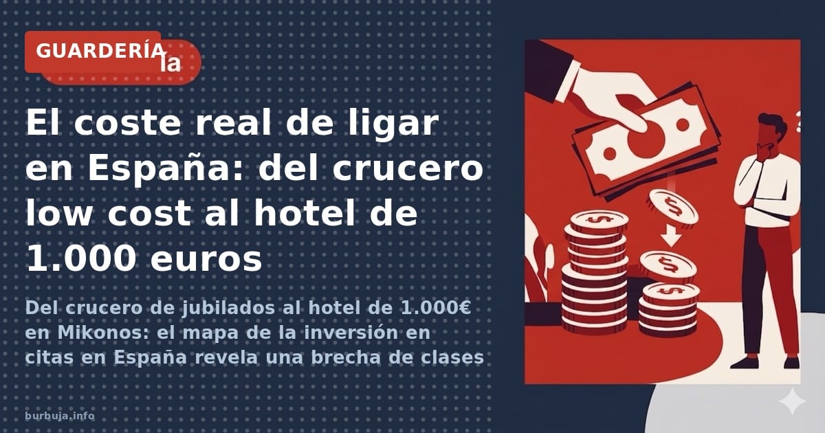 Del crucero de jubilados al hotel de 1.000€ en Mikonos: el mapa de la inversión en citas en España revela una brecha de clase