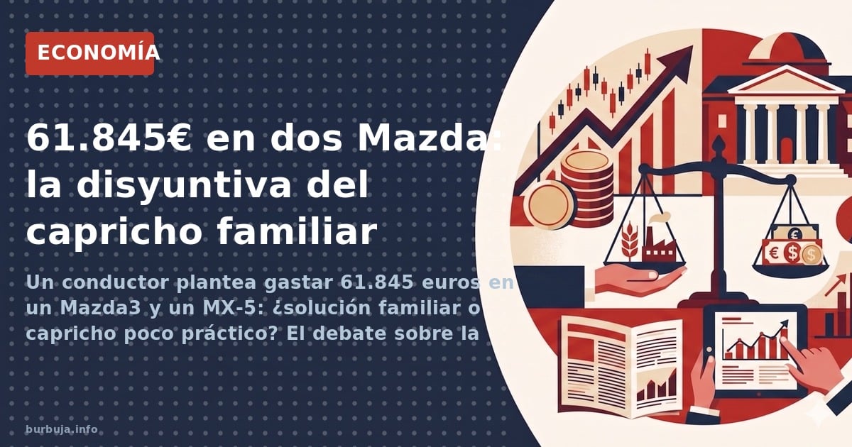Un conductor plantea gastar 61.845 euros en un Mazda3 y un MX-5: ¿solución familiar o capricho poco práctico? El debate sobre