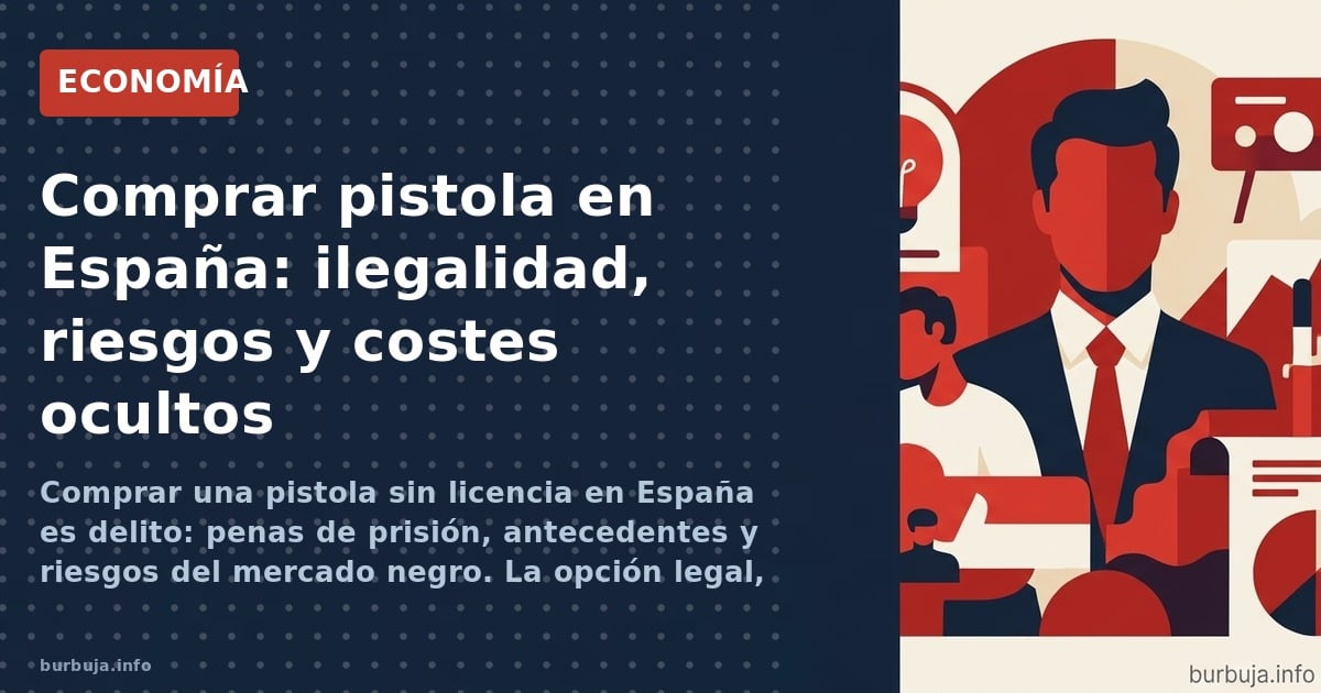 Comprar una pistola sin licencia en España es delito: penas de prisión, antecedentes y riesgos del mercado negro. La opción l