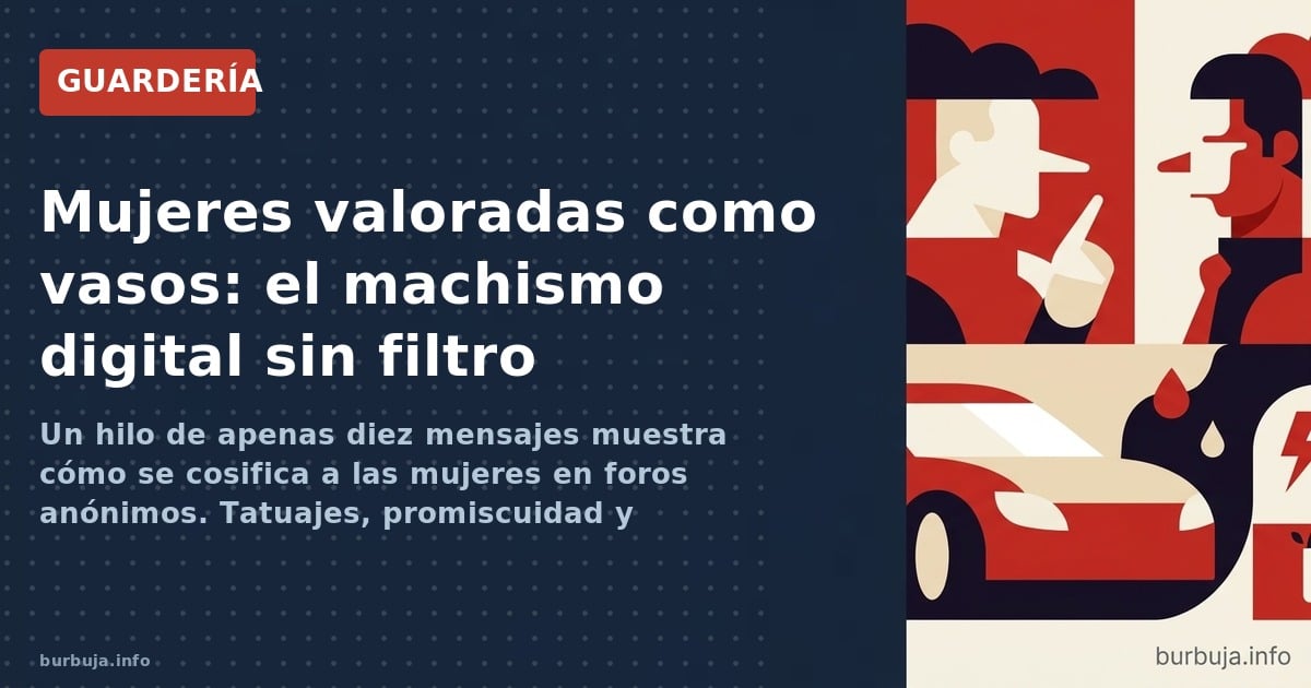 Un hilo de apenas diez mensajes muestra cómo se cosifica a las mujeres en foros anónimos. Tatuajes, promiscuidad y desprecio: