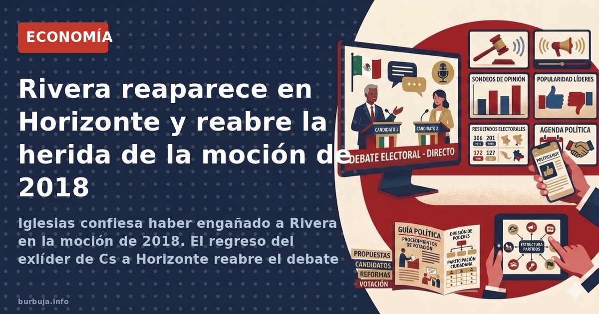 Iglesias confiesa haber engañado a Rivera en la moción de 2018. El regreso del exlíder de Cs a Horizonte reabre el debate sob