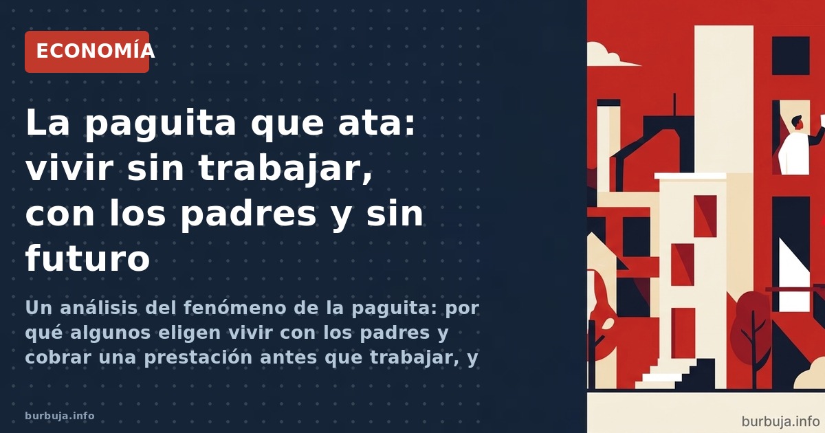 Un análisis del fenómeno de la paguita: por qué algunos eligen vivir con los padres y cobrar una prestación antes que trabaja