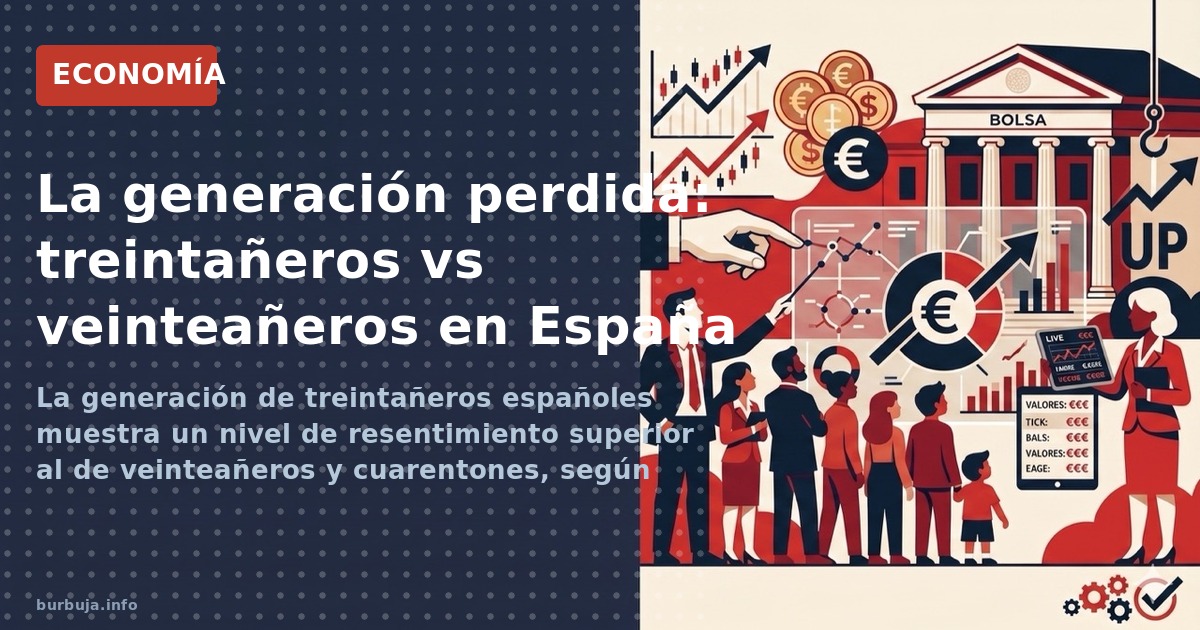 La generación de treintañeros españoles muestra un nivel de resentimiento superior al de veinteañeros y cuarentones, según te