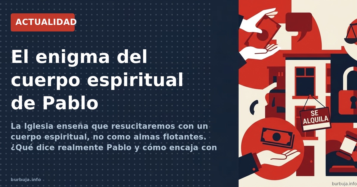 La Iglesia enseña que resucitaremos con un cuerpo espiritual, no como almas flotantes. ¿Qué dice realmente Pablo y cómo encaj