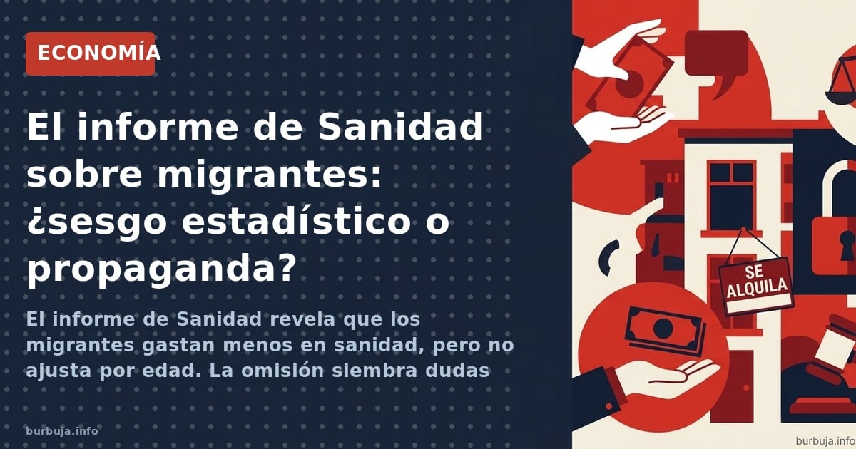 El informe de Sanidad revela que los migrantes gastan menos en sanidad, pero no ajusta por edad. La omisión siembra dudas sob