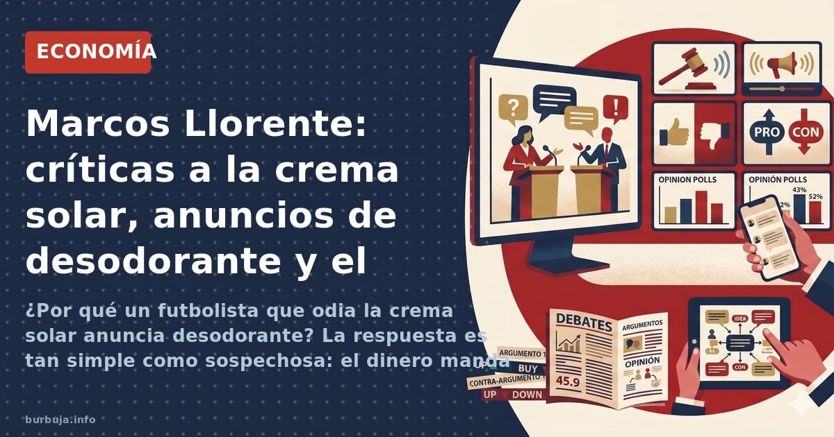 Marcos Llorente critica la crema solar pero anuncia desodorante. ¿Incoherencia o estrategia de marketing? Análisis económico 