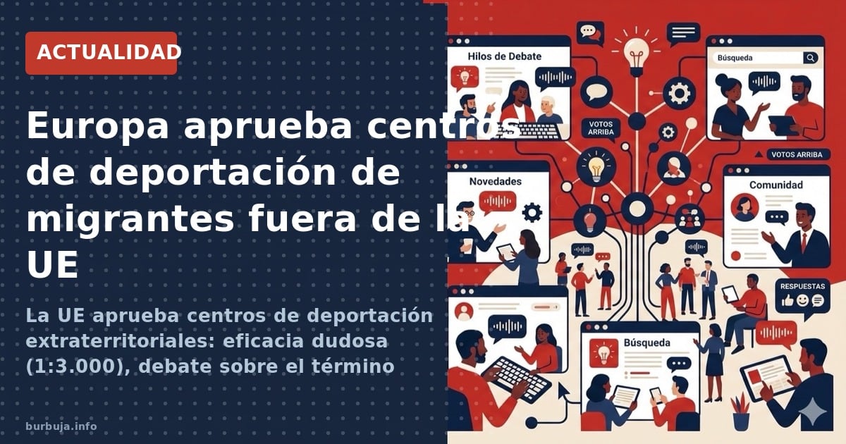La UE aprueba centros de deportación extraterritoriales: eficacia dudosa (1:3.000), debate sobre el término 'migrante' y la s