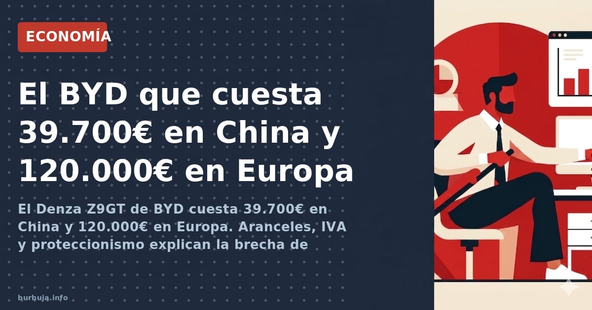 El Denza Z9GT de BYD cuesta 39.700€ en China y 120.000€ en Europa. Aranceles, IVA y proteccionismo explican la brecha de prec