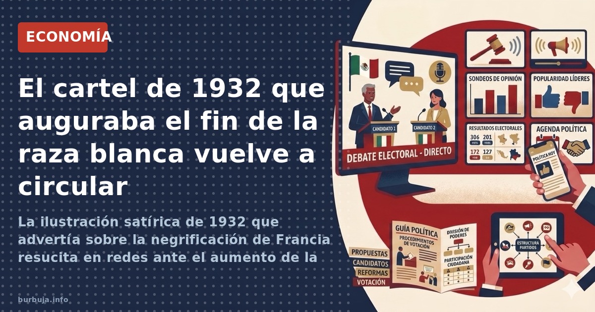 La ilustración satírica de 1932 que advertía sobre la negrificación de Francia resucita en redes ante el aumento de la inmigr