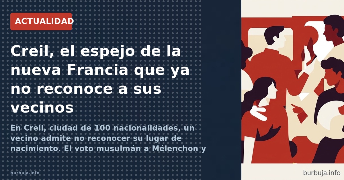 En Creil, ciudad de 100 nacionalidades, un vecino admite no reconocer su lugar de nacimiento. El voto musulmán a Mélenchon y 
