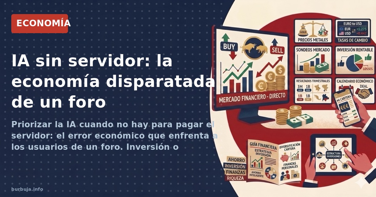 Priorizar la IA cuando no hay para pagar el servidor: el error económico que enfrenta a los usuarios de un foro. Inversión o 