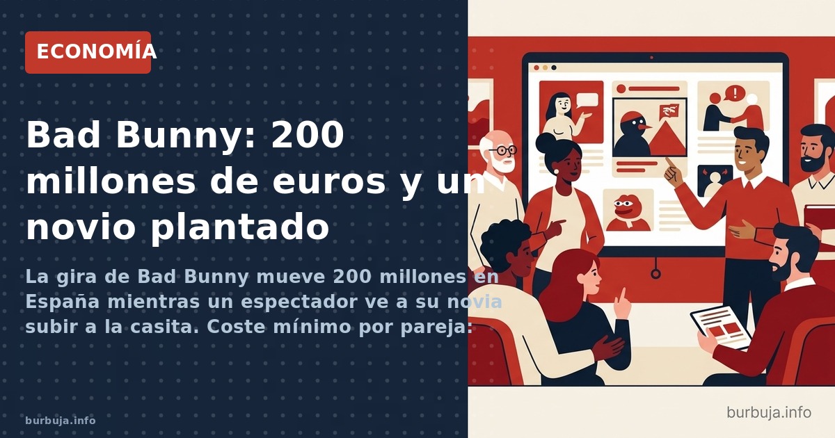 Bad Bunny vende 600.000 entradas en España y mueve 200 millones, pero su “casita” con selección de fans desata la polémica so
