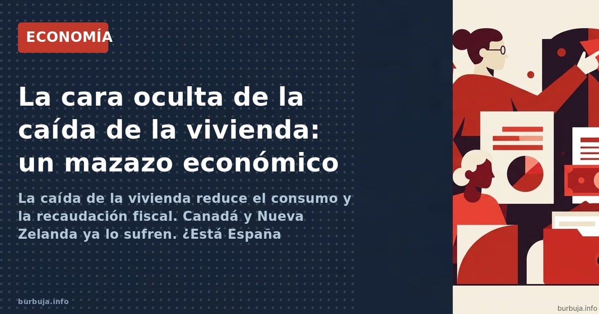 La caída del precio de la vivienda reduce la riqueza de los propietarios, frena el consumo y castiga los ingresos del Estado.