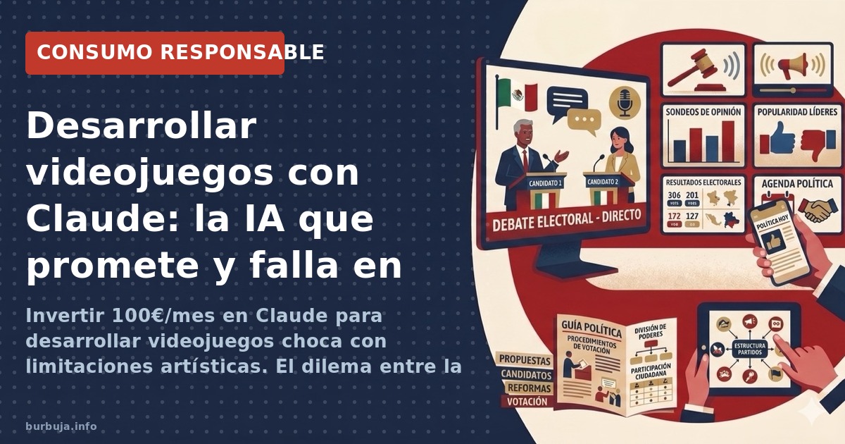 Invertir 100€/mes en Claude para desarrollar videojuegos choca con limitaciones artísticas. El dilema entre la promesa técnic