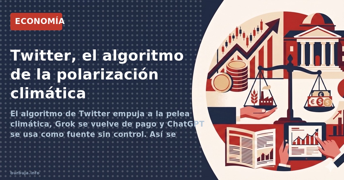 El algoritmo de Twitter empuja a la pelea climática, Grok se vuelve de pago y ChatGPT se usa como fuente sin control. Así se 