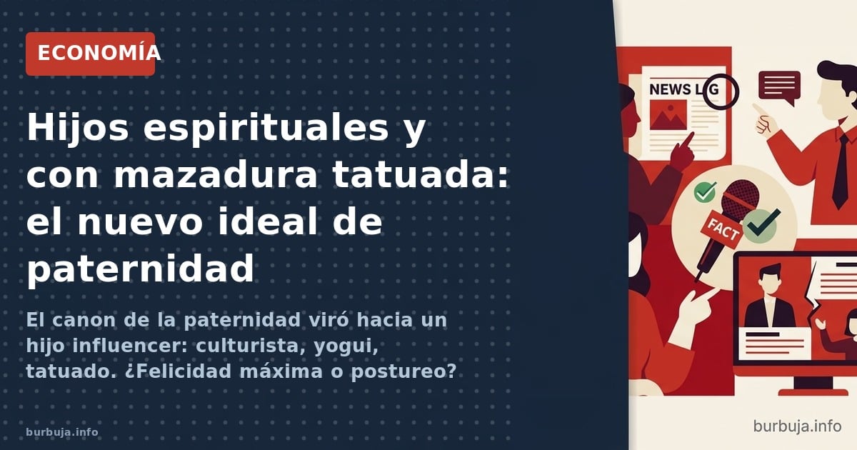 El canon de la paternidad viró hacia un hijo influencer: culturista, yogui, tatuado. ¿Felicidad máxima o postureo? Análisis d