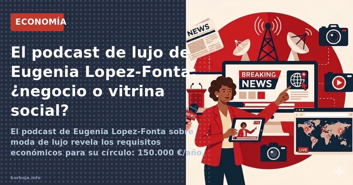 El podcast de Eugenia Lopez-Fonta sobre moda de lujo revela los requisitos económicos para su círculo: 150.000 €/año, despach