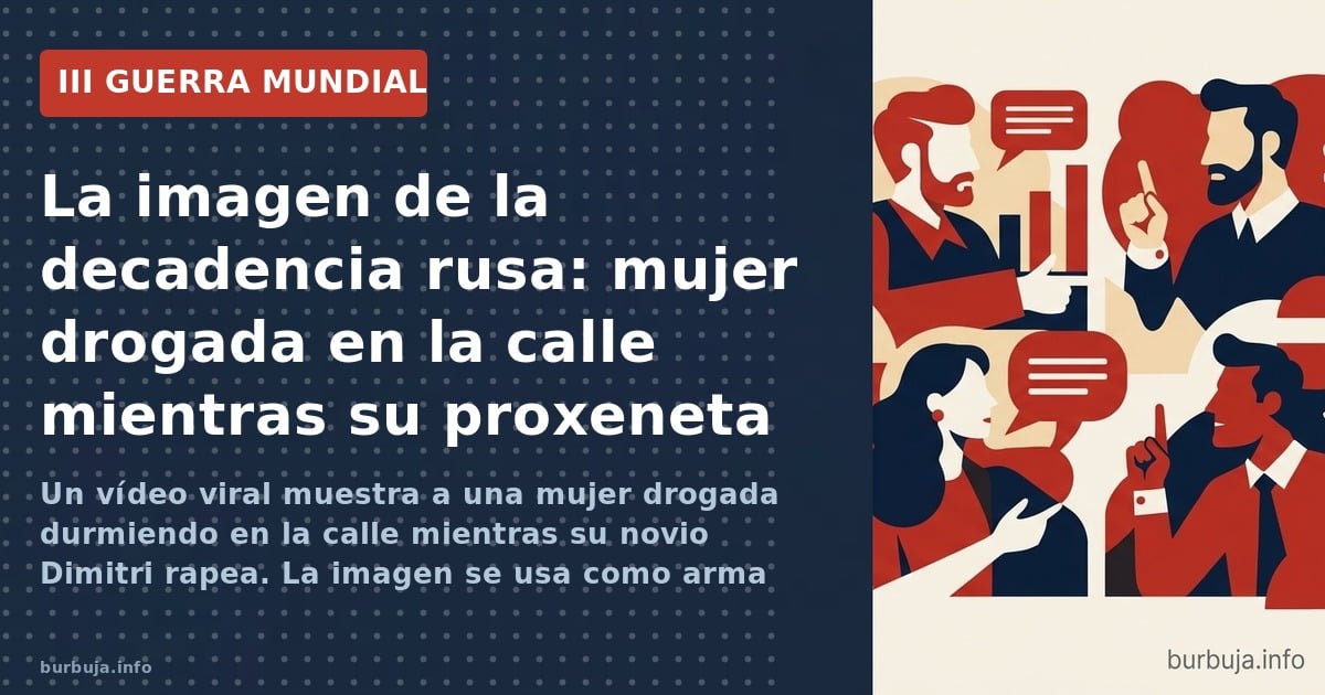Un vídeo viral muestra a una mujer drogada durmiendo en la calle mientras su novio Dimitri rapea. La imagen se usa como arma 