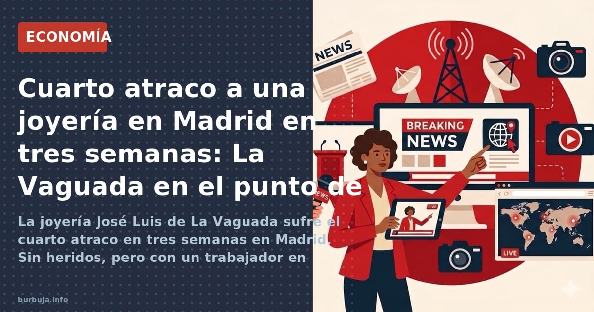 La joyería José Luis de La Vaguada sufre el cuarto atraco en tres semanas en Madrid. Sin heridos, pero con un trabajador en c
