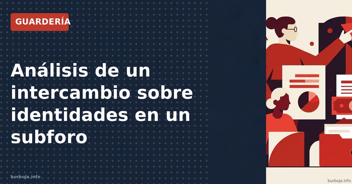 Análisis de un intercambio sobre identidad y morfología en un espacio comunitario. La discusión revela tensiones sobre etique