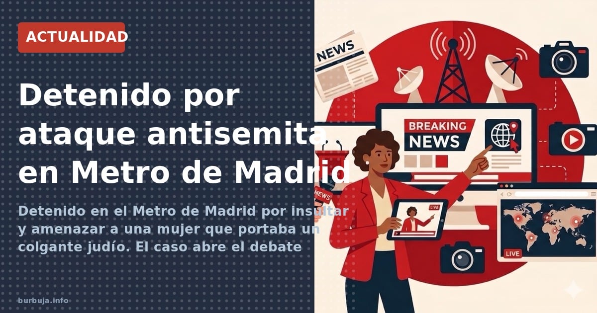 Detenido en el Metro de Madrid por insultar y amenazar a una mujer que portaba un colgante judío. El caso abre el debate sobr