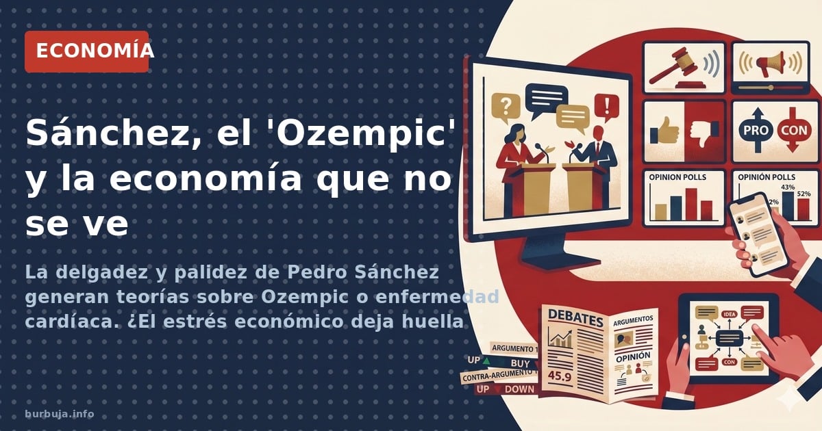 La delgadez y palidez de Pedro Sánchez generan teorías sobre Ozempic o enfermedad cardíaca. ¿El estrés económico deja huella 