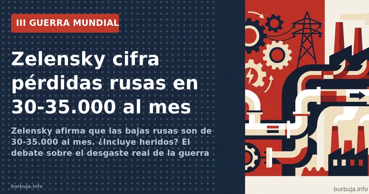 Zelensky afirma que las bajas rusas son de 30-35.000 al mes. ¿Incluye heridos? El debate sobre el desgaste real de la guerra 