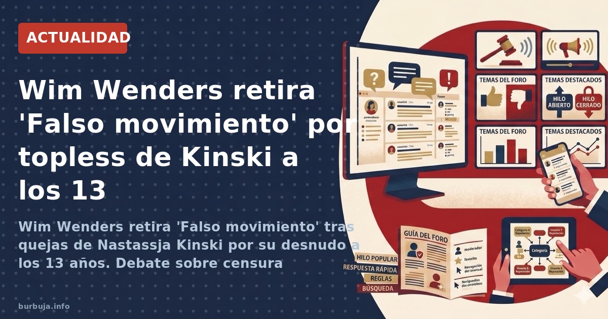 Wim Wenders retira 'Falso movimiento' tras quejas de Nastassja Kinski por su desnudo a los 13 años. Debate sobre censura retr