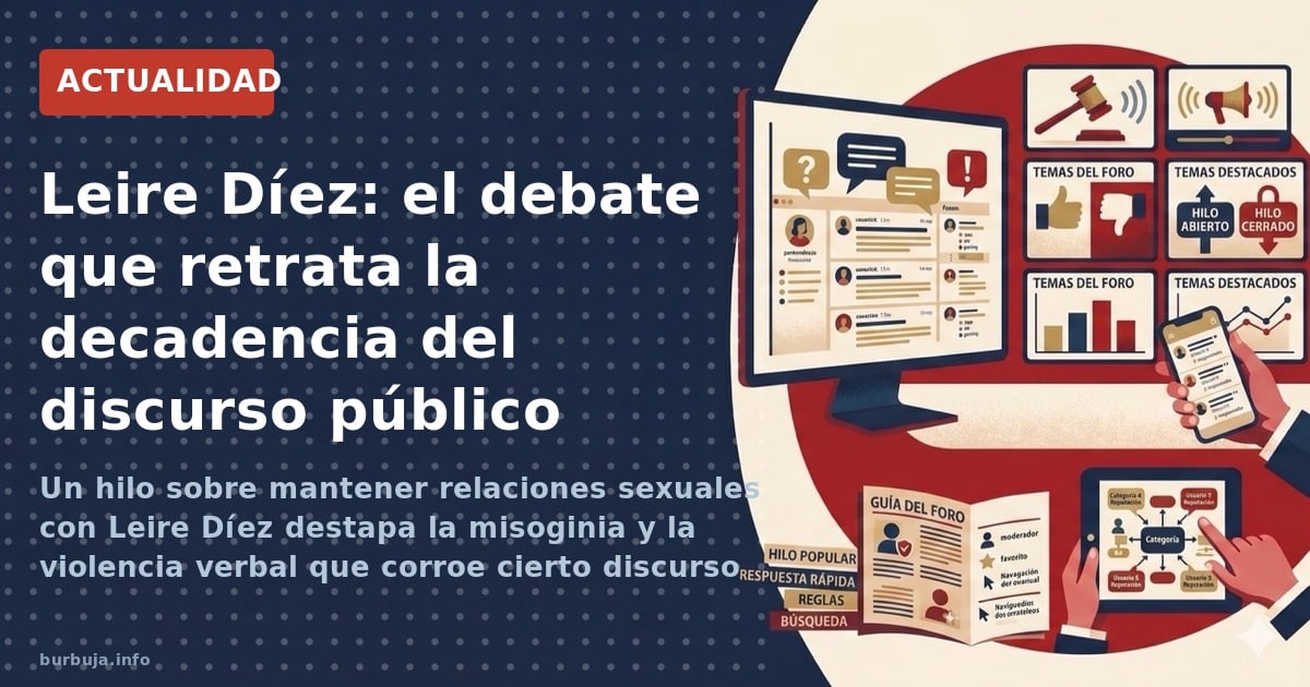 Un hilo sobre mantener relaciones sexuales con Leire Díez destapa la misoginia y la violencia verbal que corroe cierto discur