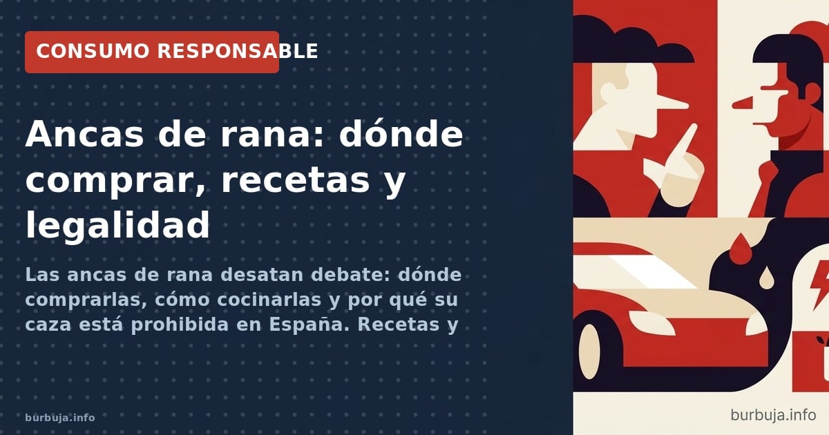 Las ancas de rana desatan debate: dónde comprarlas, cómo cocinarlas y por qué su caza está prohibida en España. Recetas y adv