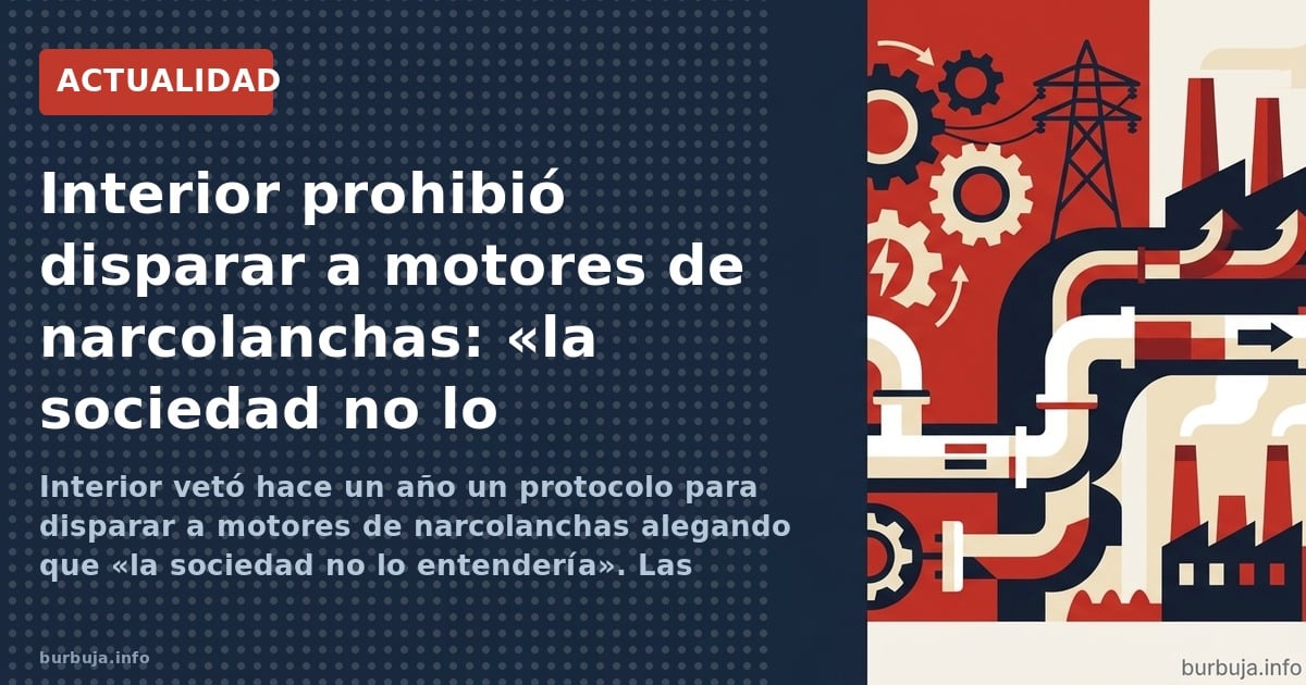 Interior vetó hace un año un protocolo para disparar a motores de narcolanchas alegando que «la sociedad no lo entendería». L