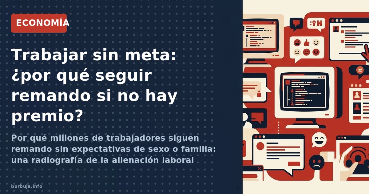 Por qué millones de trabajadores siguen remando sin expectativas de sexo o familia: una radiografía de la alienación laboral 